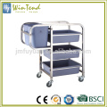 Hotel cleaning trolley double bucket straight legs cleaning service trolley